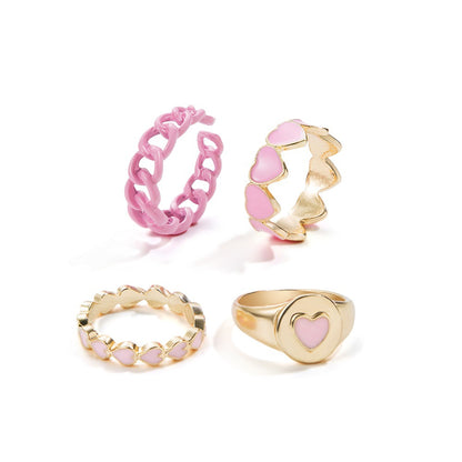 Butterfly 2-Piece Couple Ring Set | Punk INS Style Gold Silver