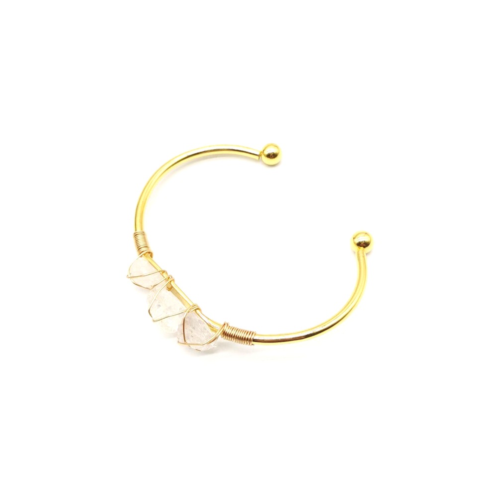 Natural Raw Gemstone Crystal Handmade Braided Bracelet
