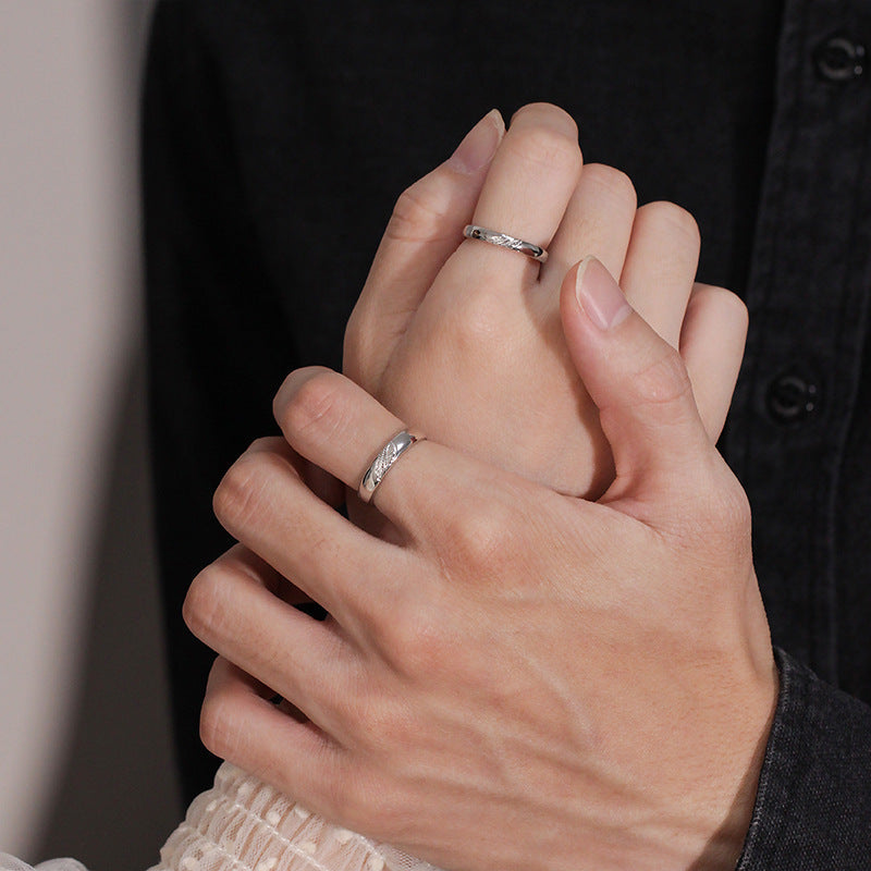 One Leaf Knows Autumn Couple Ring | Sterling Silver Leaf Design