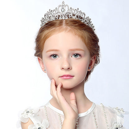 Flower Girl Crown Garland | Crystal Bead Alloy 16cm Adjustable