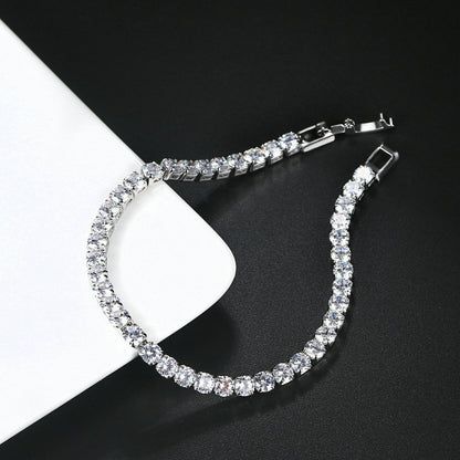 Full Diamond Tennis Bracelet in Gold | Single Row