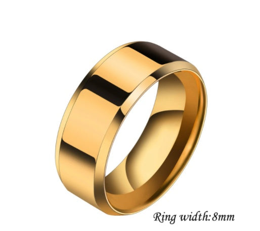 Niche Stainless Steel Couple Ring | Geometric Unisex Multi-Colour