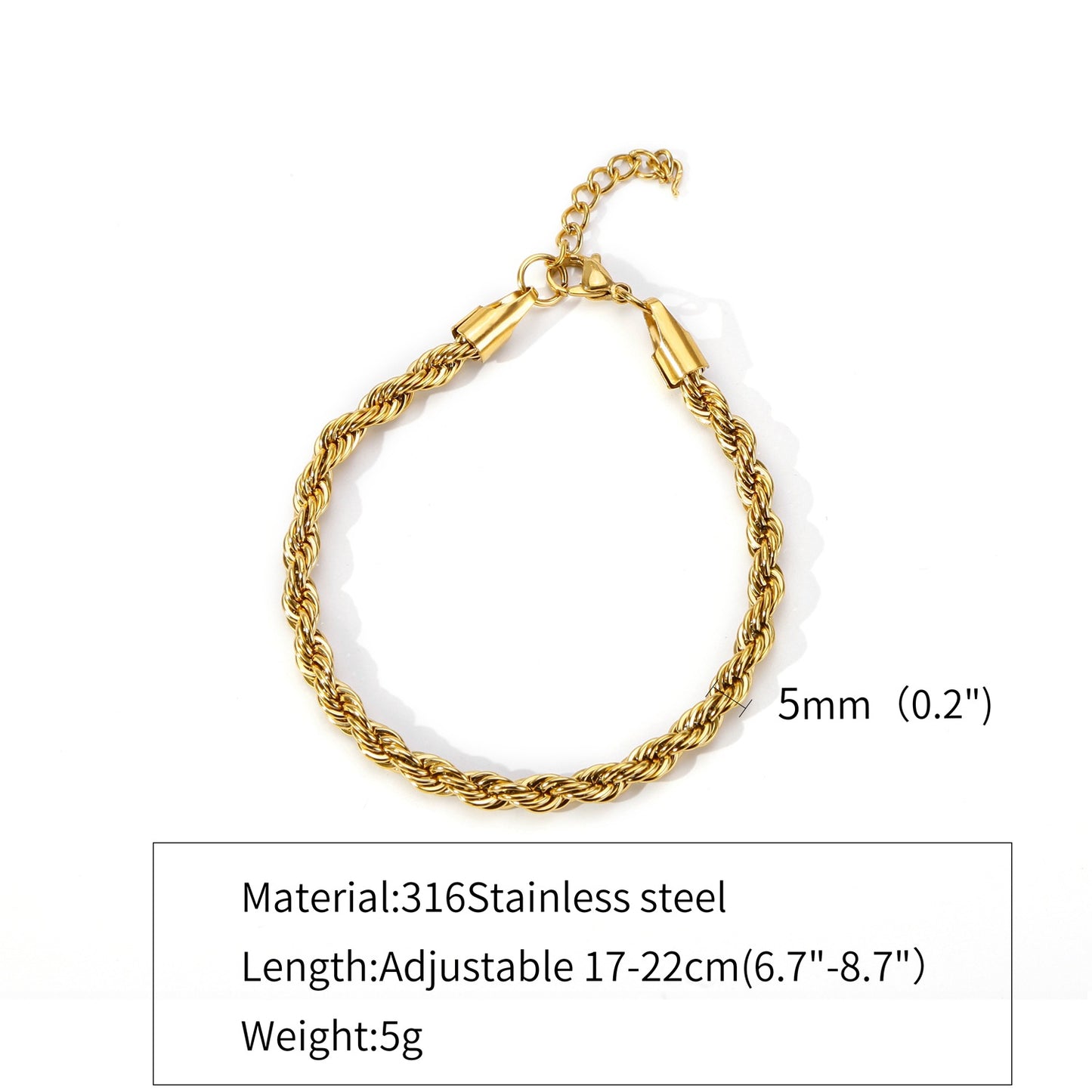 Stainless Steel 18K Cuban Chain Bracelet | Hemp Flower Design