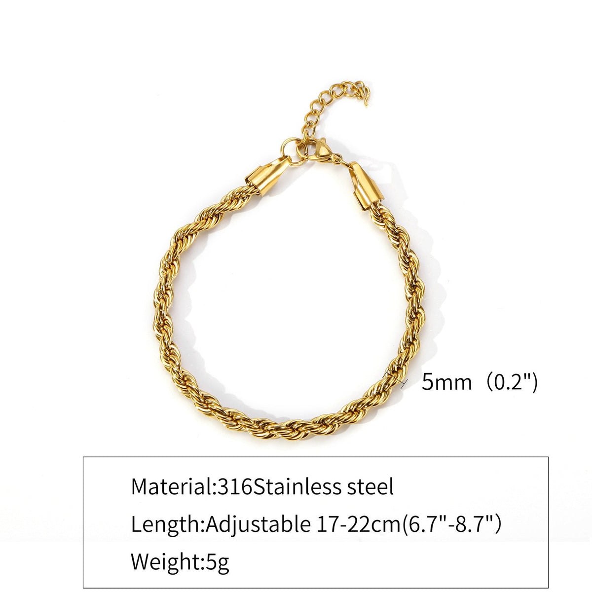 Stainless Steel 18K Cuban Chain Bracelet | Hemp Flower Design