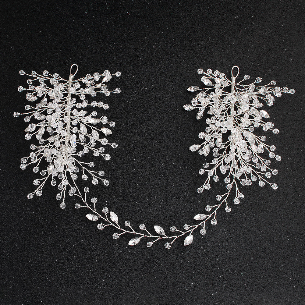 Rhinestone Starry Sky Headband | Alloy Vintage Crystal Plaid White