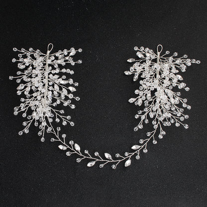 Rhinestone Starry Sky Headband | Alloy Vintage Crystal Plaid White