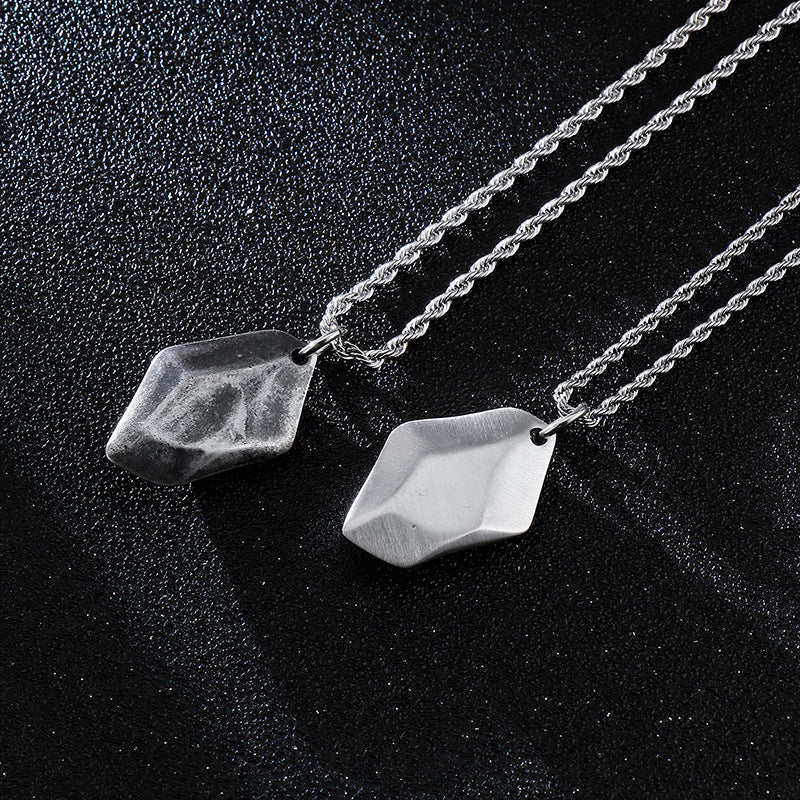 Wishing Stone Pendant Necklace in Stainless Steel