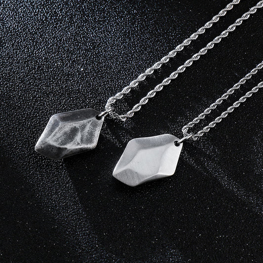 Wishing Stone Pendant Necklace in Stainless Steel