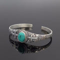 Retro Thai Silver Inlaid Beeswax Bracelet in Copper