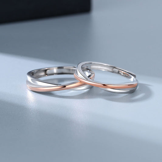 Twin Knot Couple Ring | Copper Adjustable Geometric Pair