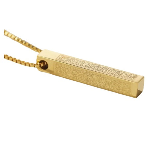 Geometric Bar Pendant Necklace in Titanium Steel for Women