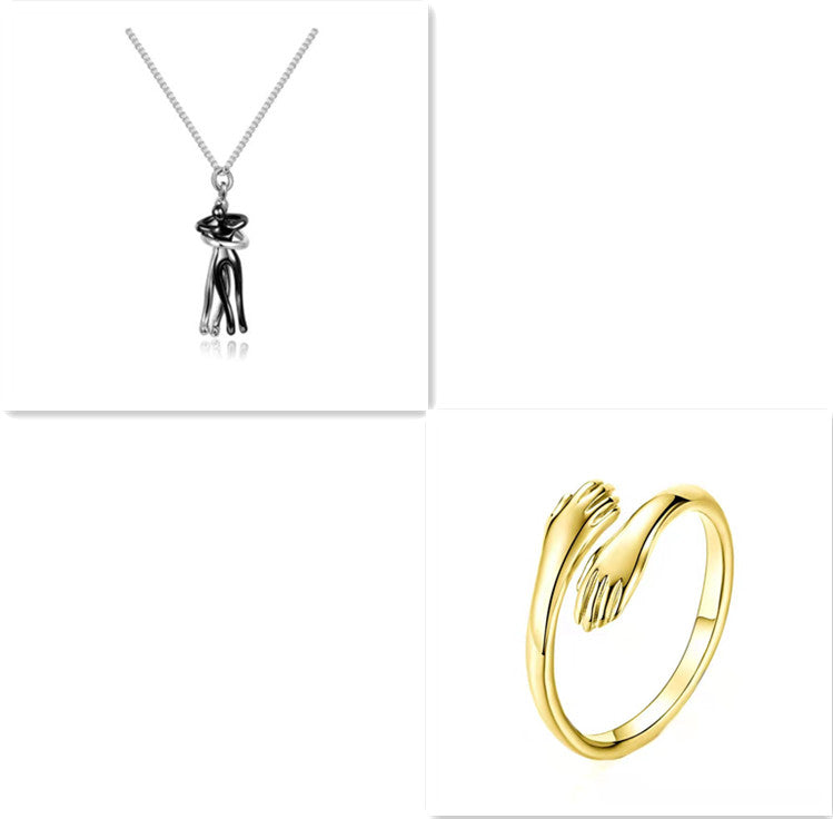 Love Hug Pendant Necklace | Unisex Collarbone Chain