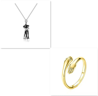 Love Hug Pendant Necklace | Unisex Collarbone Chain