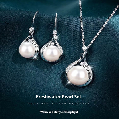 S925 Silver Natural Freshwater Pearl Necklace | Sweater Chain