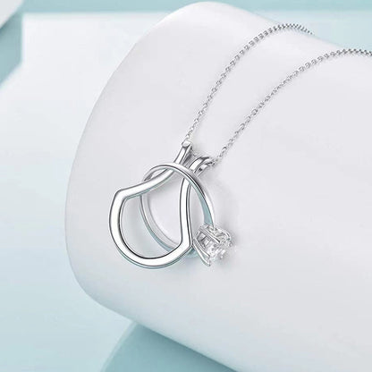 U-Shape Ring Holder Pendant Necklace for Women