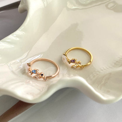 Bells of Ireland Flower Ring | Korean Style Copper
