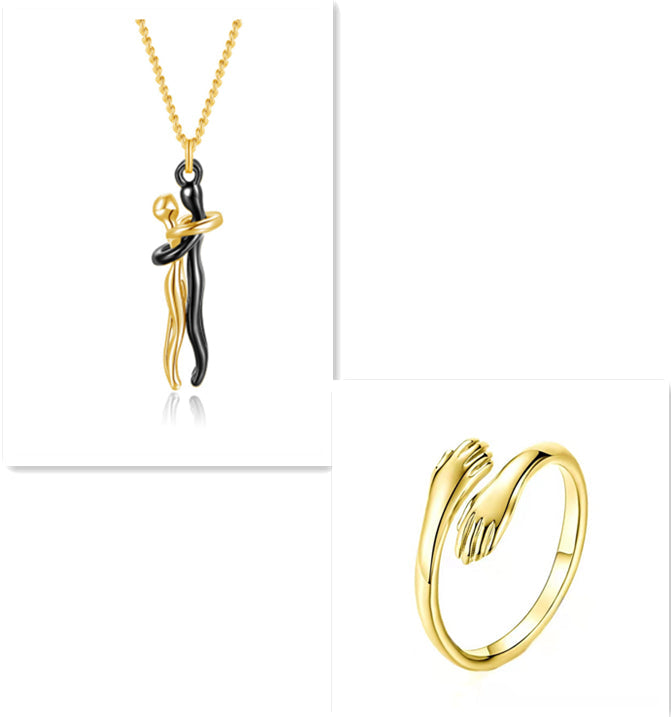 Love Hug Pendant Necklace | Unisex Collarbone Chain