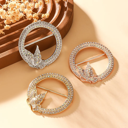 Butterfly Waist Clip Brooch | Alloy Diamond Korean Unisex