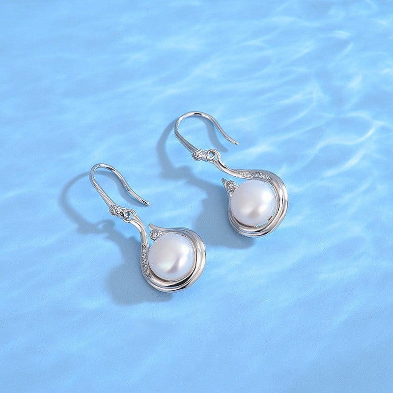 S925 Silver Natural Freshwater Pearl Necklace | Sweater Chain