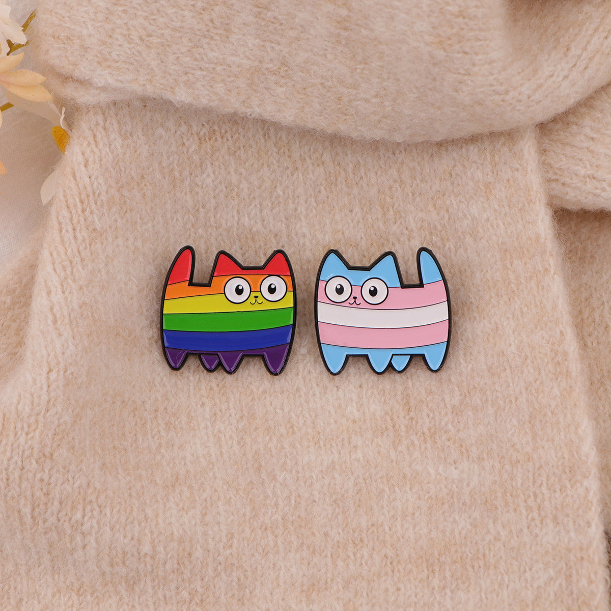 Cute Cartoon Cat Brooch | Zinc Alloy Unisex Memorial