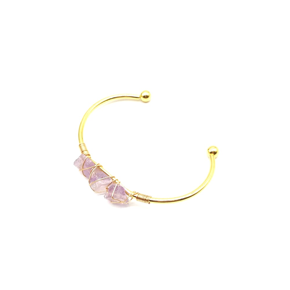 Natural Raw Gemstone Crystal Handmade Braided Bracelet