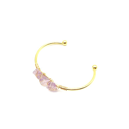 Natural Raw Gemstone Crystal Handmade Braided Bracelet