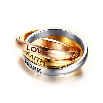 Three-in-One Winding Ring | Titanium Steel Unisex Multi-Style