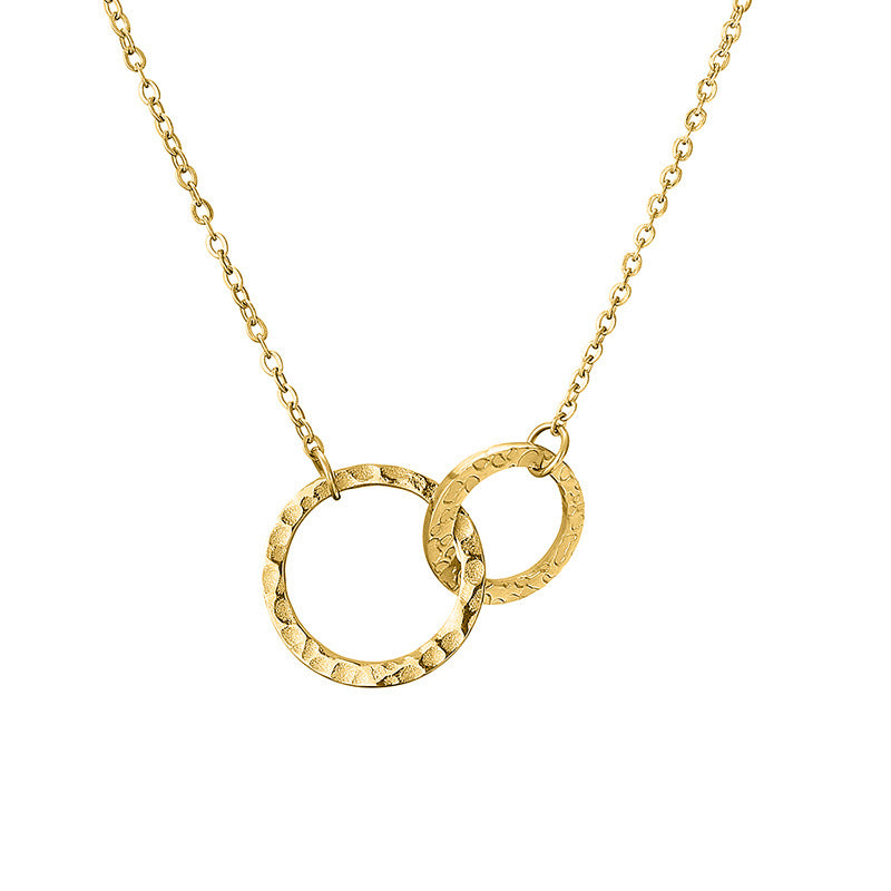 Gold Hoop Pendant Necklace for Women