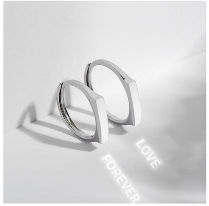 S925 Sterling Silver Hidden Love Pattern Ring | Couple Surprise Ring