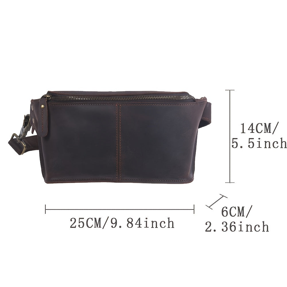 Vintage Minimalist PU Leather Chest & Shoulder Bag for Men