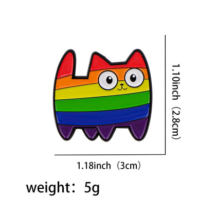 Cute Cartoon Cat Brooch | Zinc Alloy Unisex Memorial