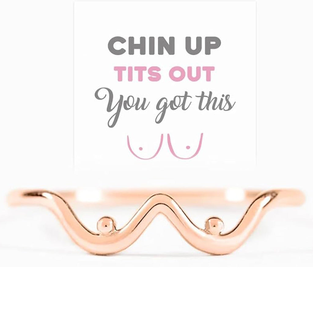 Inspirational Ring with Greeting Card | Gold Silver