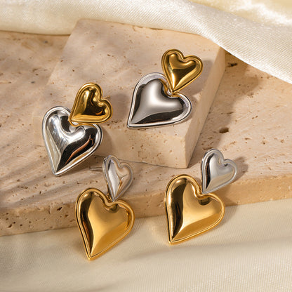 Zofia Heart Earrings | Stainless Steel INS Style Love Stud