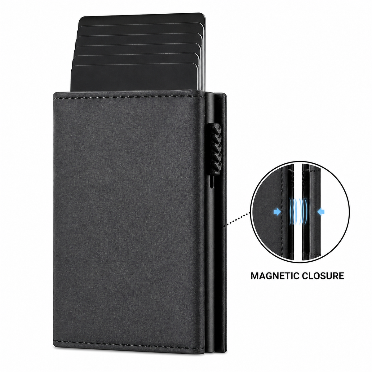RFID Blocking Metal Pop-Up Card Holder Wallet