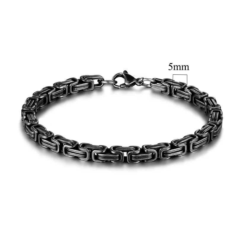 Men's Vintage Stainless Steel Link Chain Bracelet