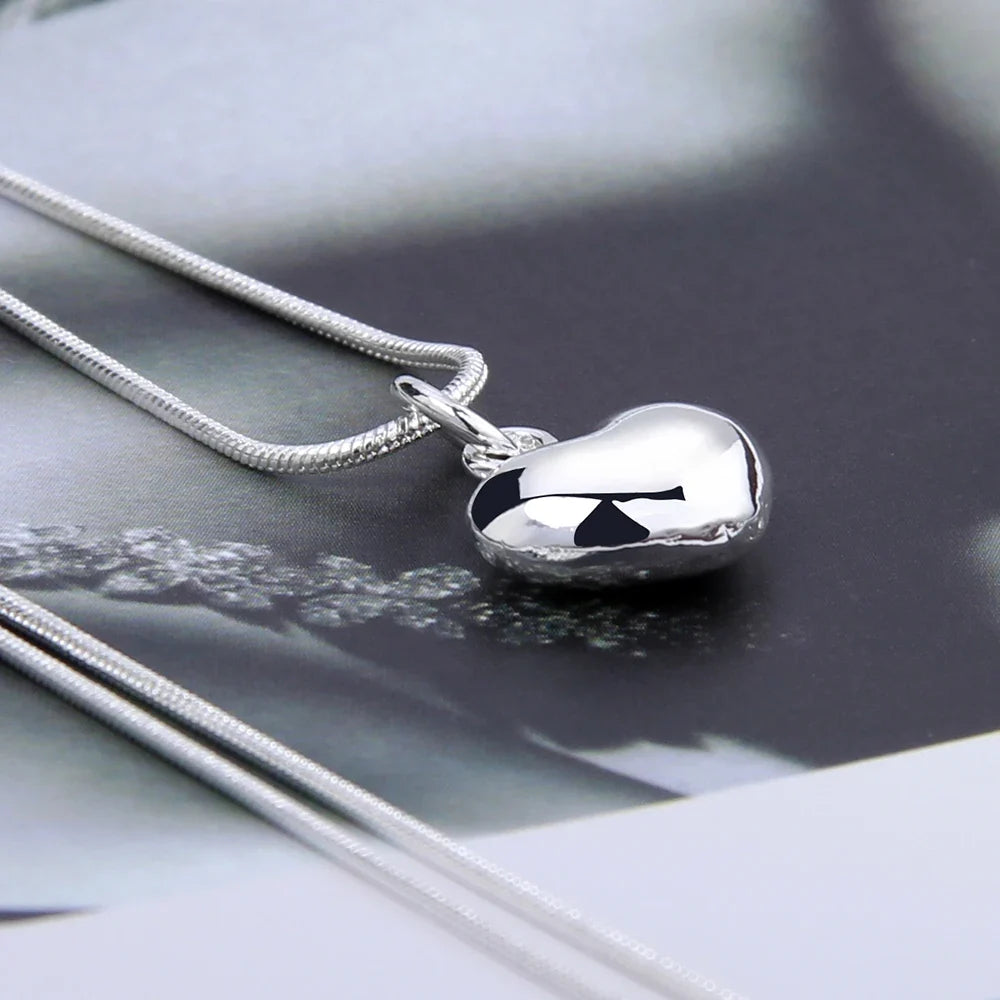 Sterling Silver Small Heart Pendant Necklace for Women