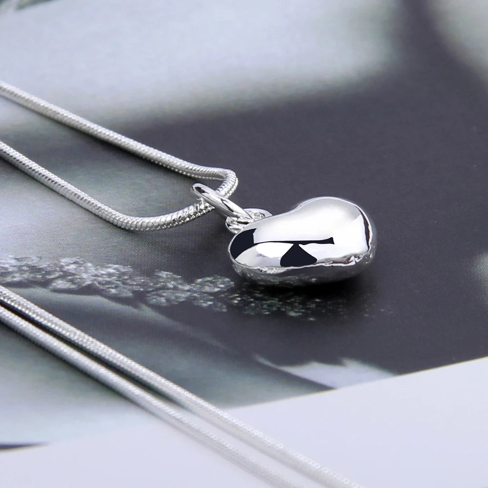Sterling Silver Small Heart Pendant Necklace for Women