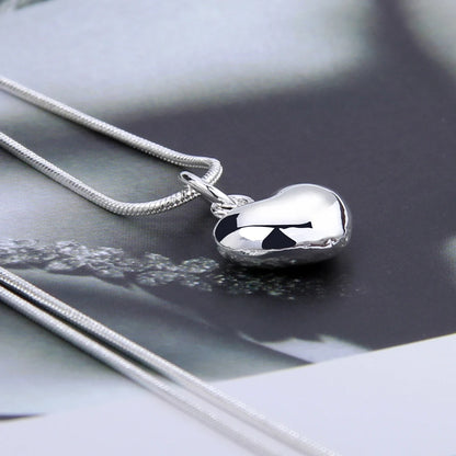 Sterling Silver Small Heart Pendant Necklace for Women