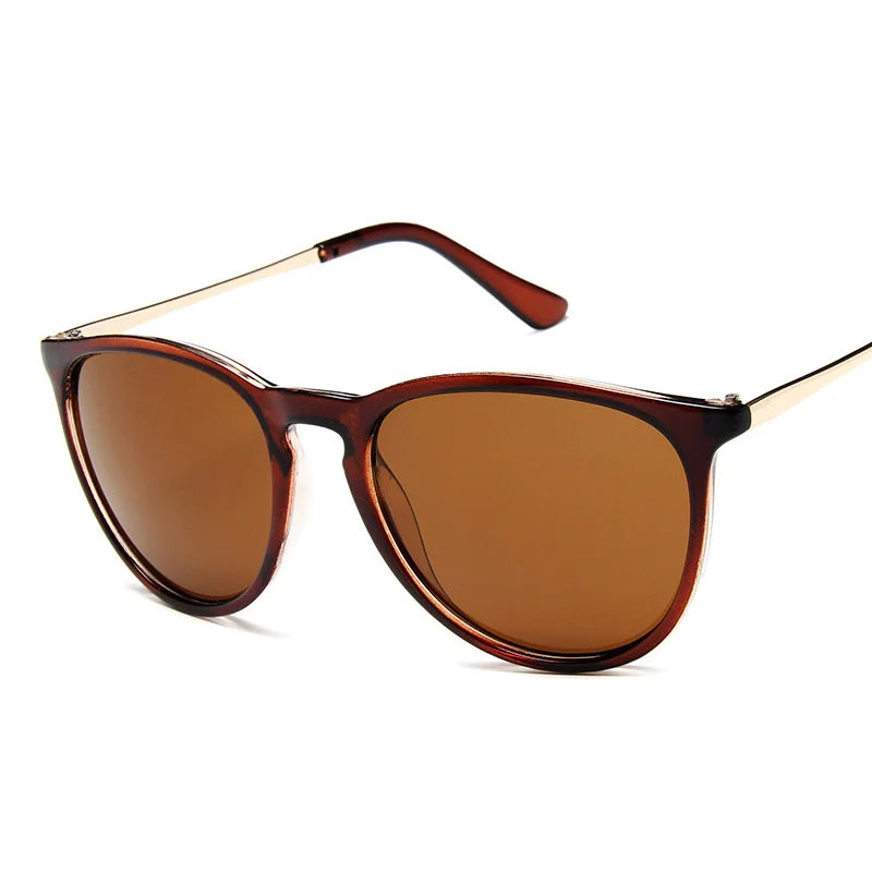 Men's Retro Round Acrylic-Lens Sunglasses