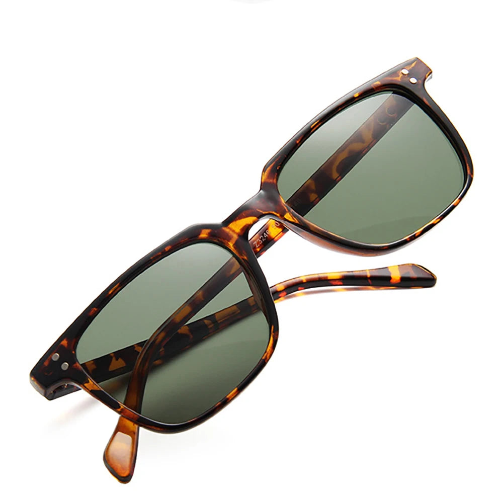 Men's Retro Square Polycarbonate Sunglasses