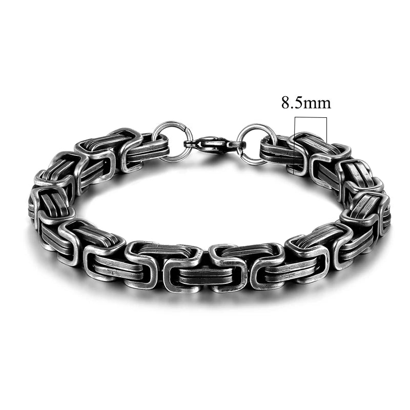 Men's Vintage Stainless Steel Link Chain Bracelet