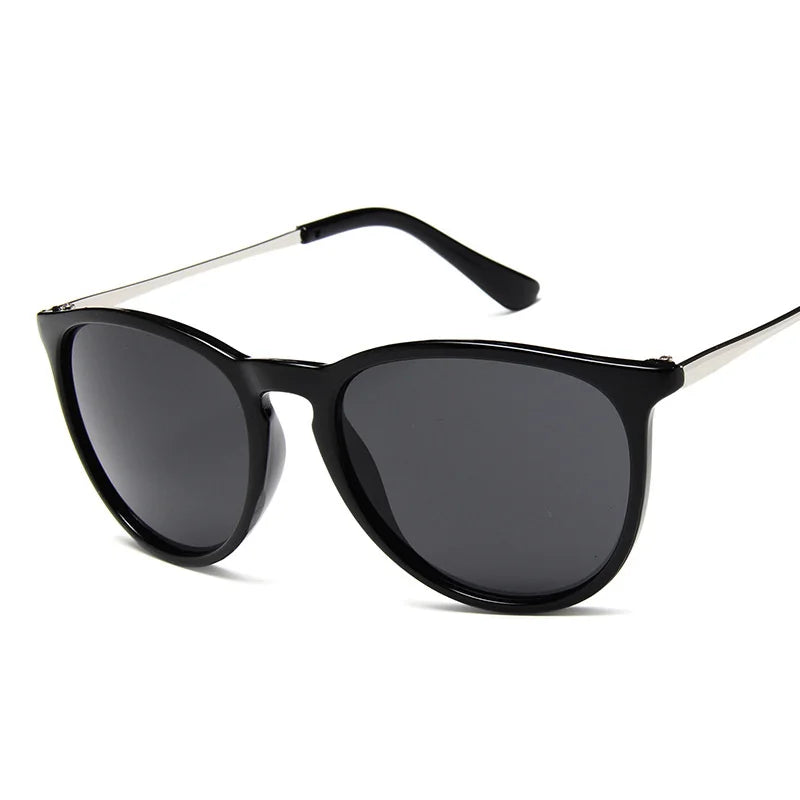 Men's Retro Round Acrylic-Lens Sunglasses