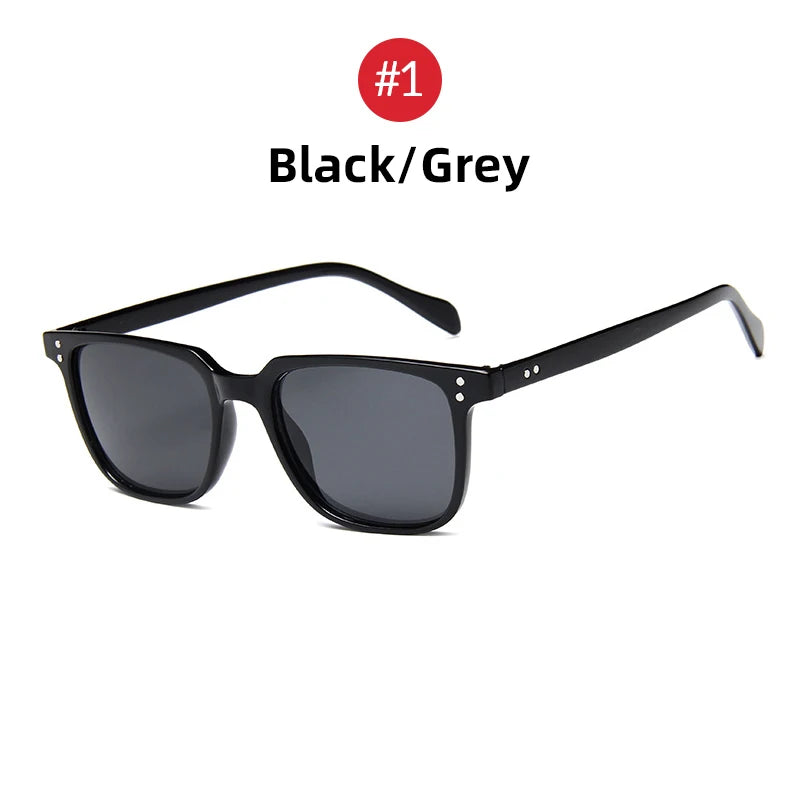 Men's Retro Square Polycarbonate Sunglasses