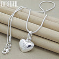 Sterling Silver Small Heart Pendant Necklace for Women