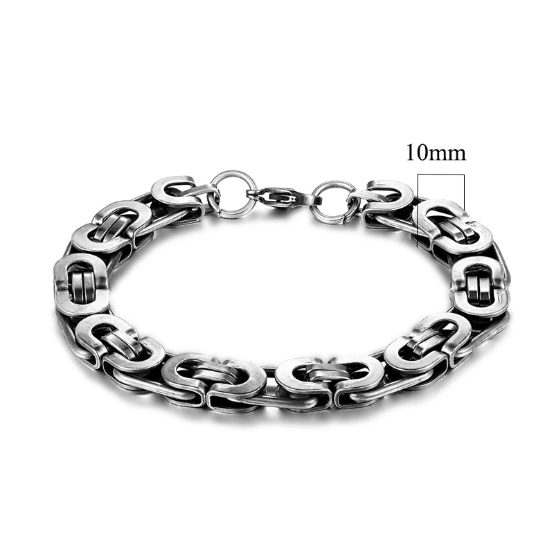 Men's Vintage Stainless Steel Link Chain Bracelet