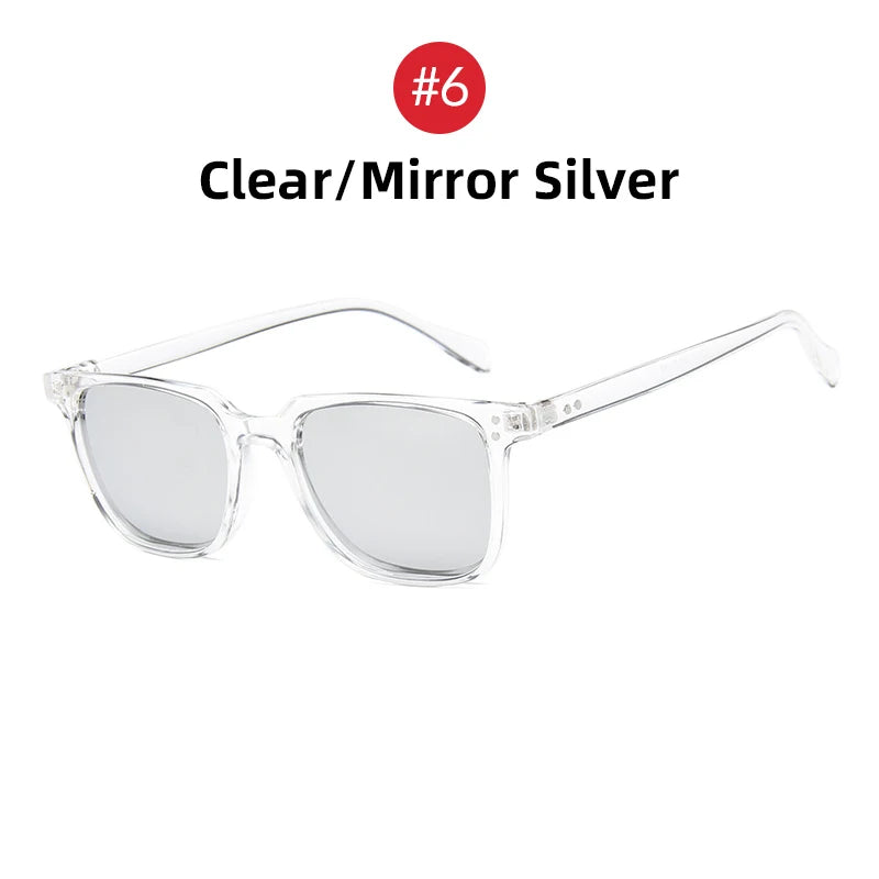 Men's Retro Square Polycarbonate Sunglasses