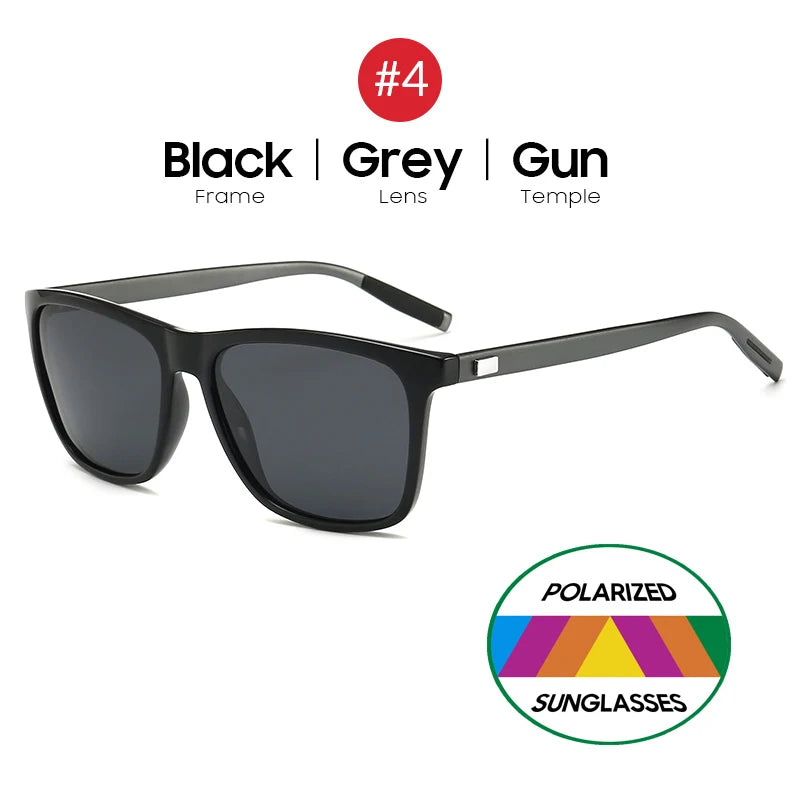 Men's Classic Square Polarized Sunglasses