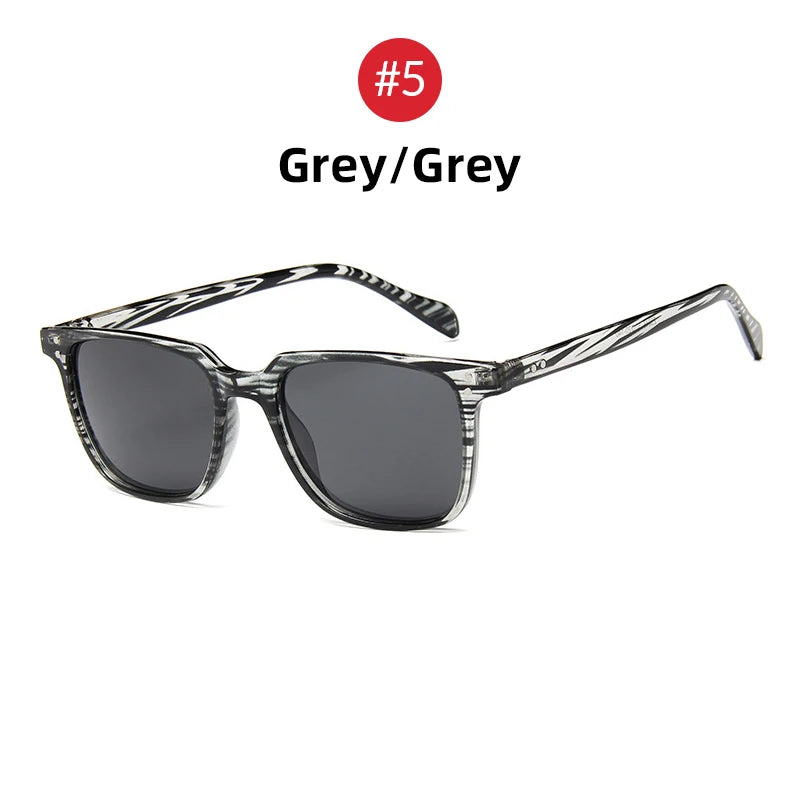 Men's Retro Square Polycarbonate Sunglasses
