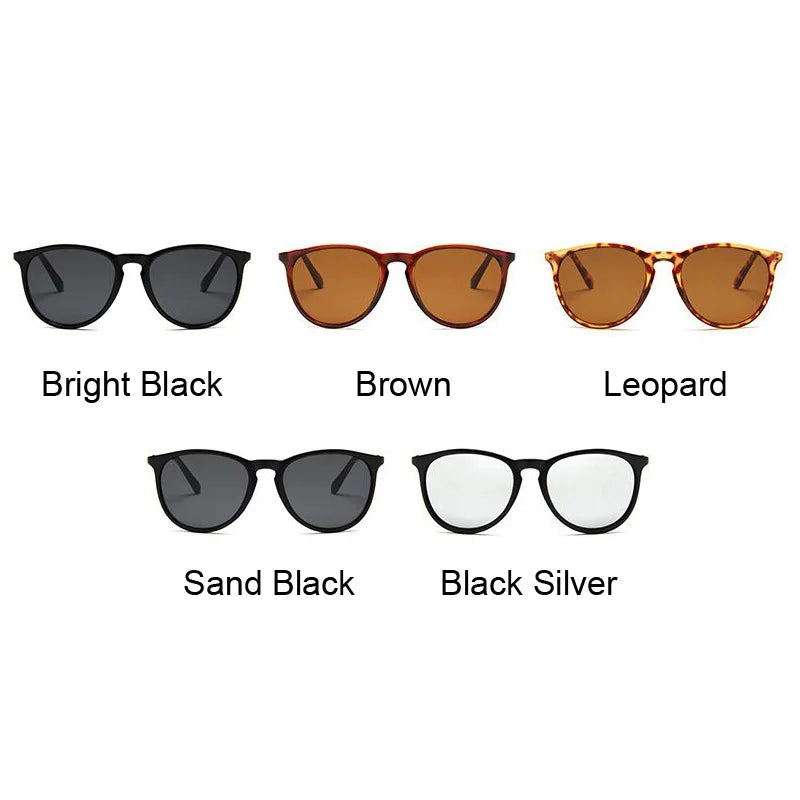 Men's Retro Round Acrylic-Lens Sunglasses