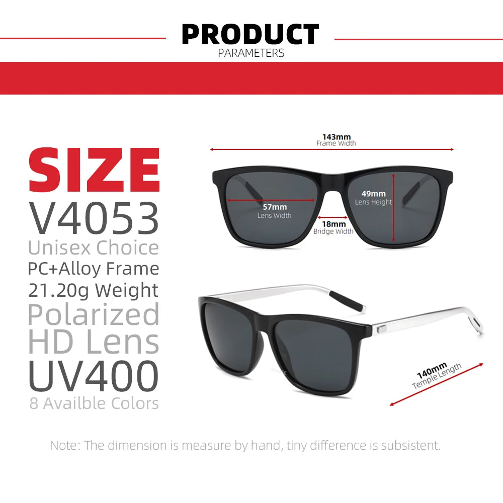 Men's Classic Square Polarized Sunglasses